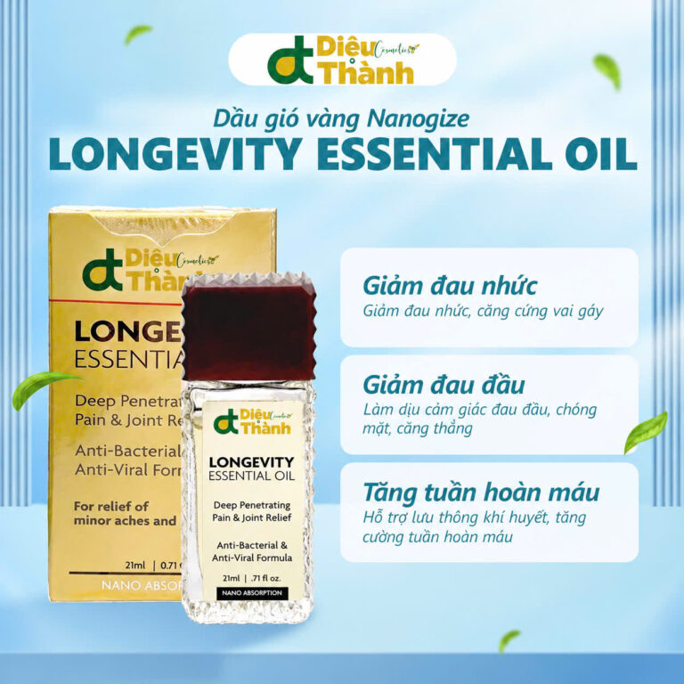 Dầu vàng Nanogize Longevity Essential Oil  (21ml)